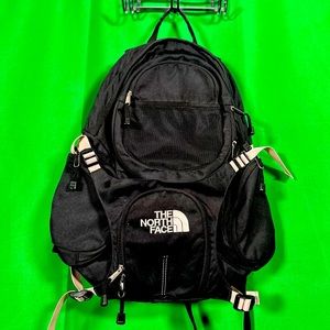 Like New - Black/White durable hiking The North Face backpack